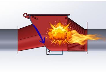 Inline Duct Explosion Valve