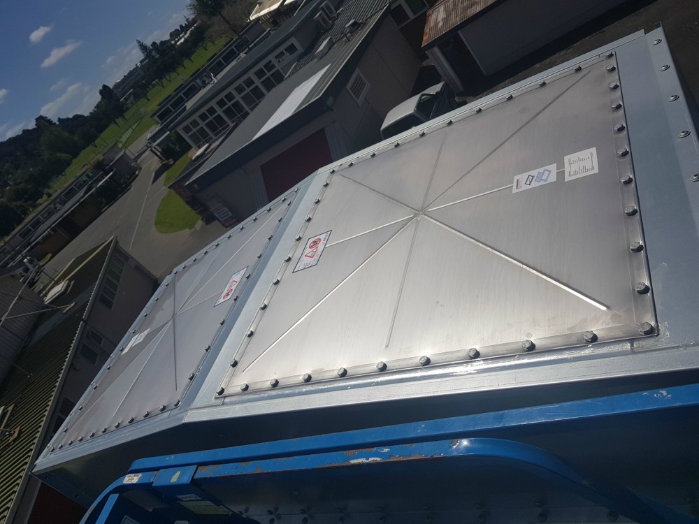 ATEX certified explosion relief panels are top ventig with VFV - no exclusion zone necessary