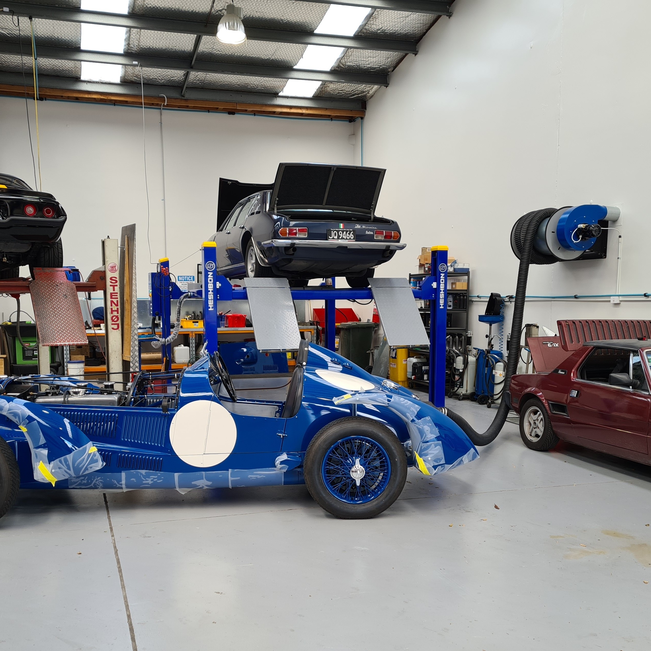 Hose reels - wall or ceiling mounted : ideal for Garage flex  extraction when required.