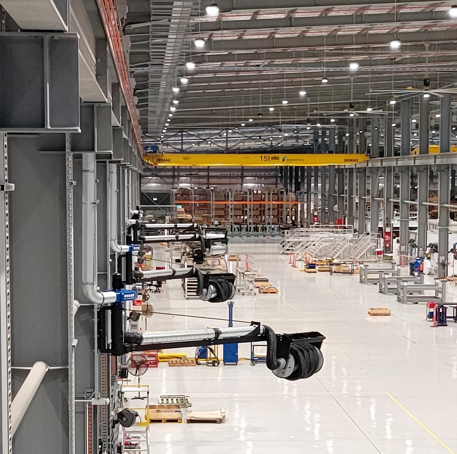 Fume Booms are popular where overhead work is carried out.