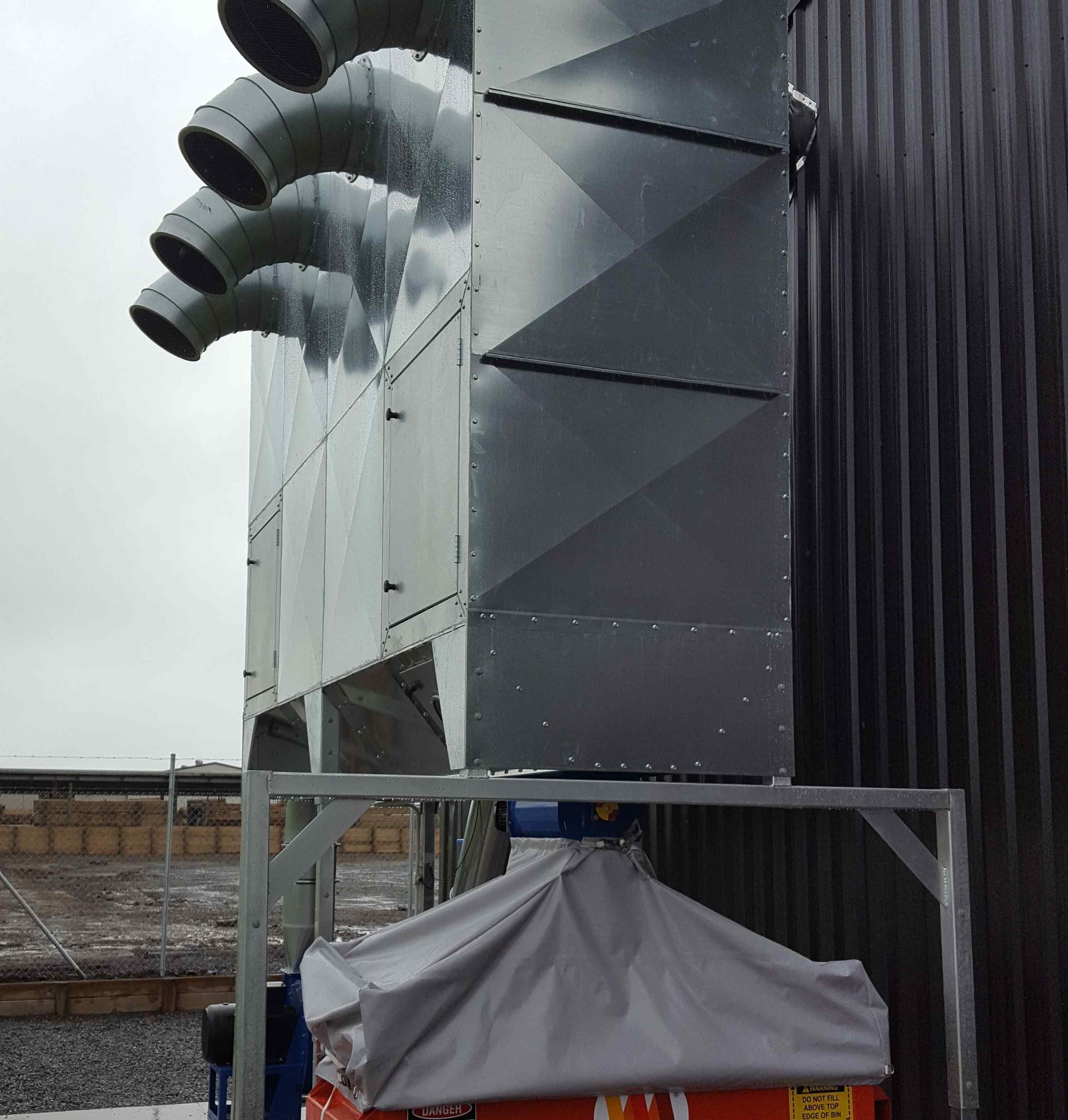 Large scale woodworking sites frequently need Rotary Valve exit for discharge directly to collectable bin